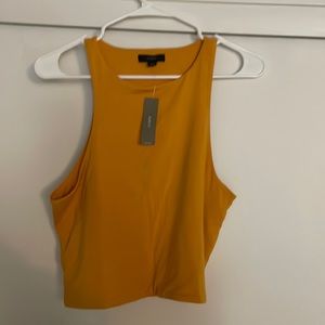 FormKnit High-neck cropped cutaway tank